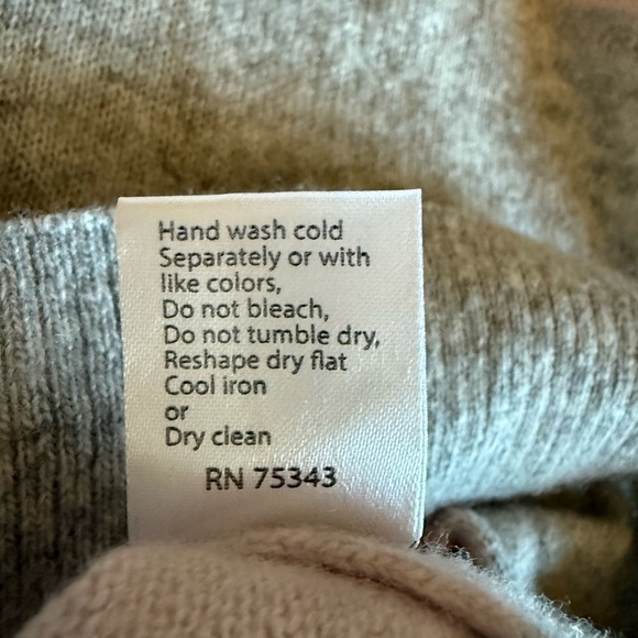 Benedetta B Italy Gray Pink Cowl Neck Wool Blend Sweater Tunic M-L - Picture 9 of 13